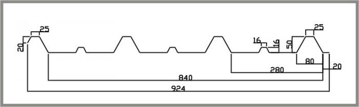 Biên dạng tôn 4 sóng công nghiệp