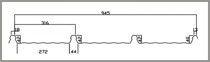 Biên dạng tôn 4 sóng klip-lock