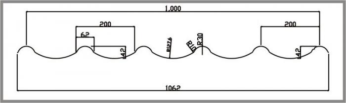 Biên dạng 6 sóng ngói loại 2